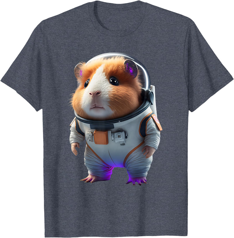 Guinea Pig Lovers Guinea Pig Tees Guinea Pig Shirt Astronaut Furry Potato Guinea Pig Funny T-Shirt - Heather Blue