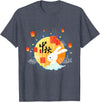 Cute Rabbit Lantern Chinese Mid-Autumn Festival Kids Adults T-Shirt in Heather Blue