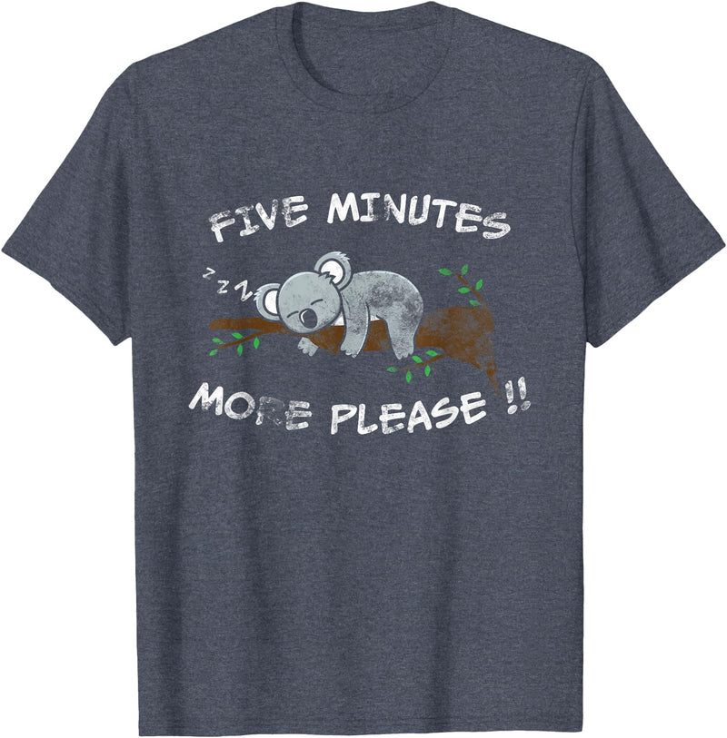 Australian Animal Wildlife Lover Slow Koala Bear Hanging Sleeping In A Tree T-Shirt - Heather Blue