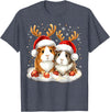 Funny Xmas Guinea Pig Lover Christmas Christmas Guinea Pig Reindeer Xmas T-Shirt - Heather Blue