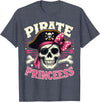 Halloween Matching Family Pirate Funny Pirate Princess Girl Halloween Costume T-Shirt - Heather Blue