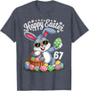 Dabbing Rabbit Bunny Eggs Dab Six Seven 6 7 Meme T-Shirt in Heather Blue