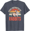 Cute Rabbit Lover Bunny Graphic T-Shirt in Heather Blue