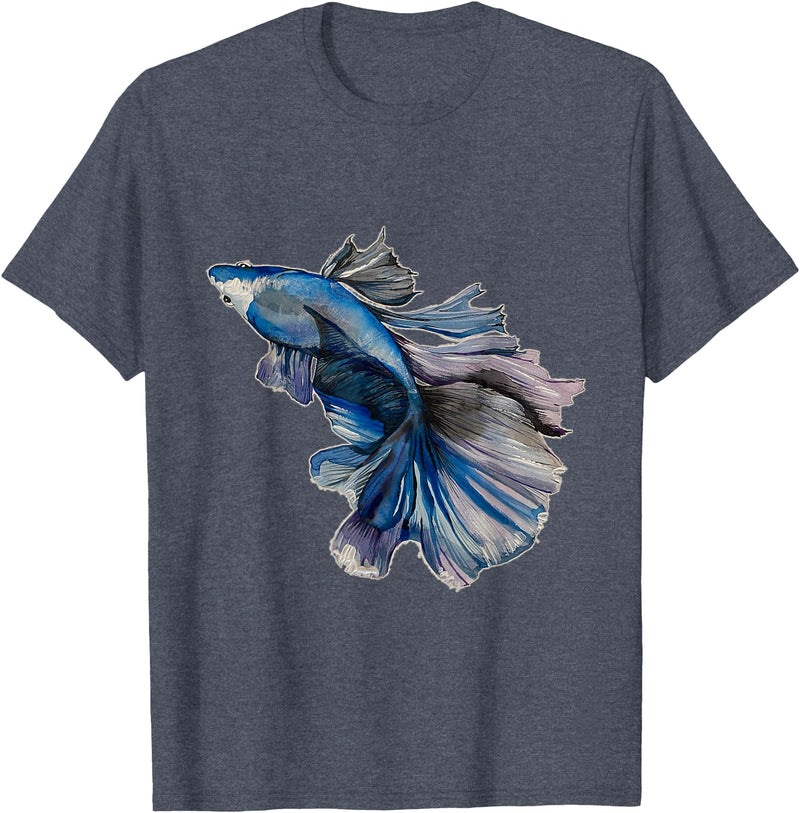 Wistful Blue Beta Fish T-Shirt - Heather Blue