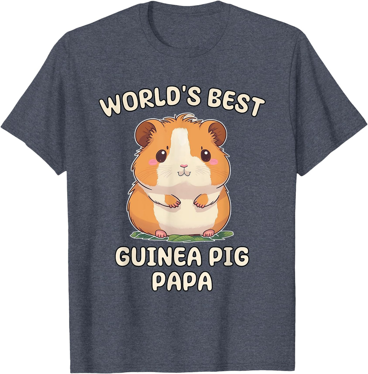 Best & Fun Guinea PIg Designs Funny World's Best Guinea Pig Papa Dad T-Shirt - Heather Blue