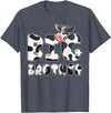 Cow Pattern Print Family Tee For Mom Dad Kids Cow Big Brother Birthday Funny Family Matching Bro Family T-Shirt - Heather