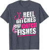 Reel Bitches catch fishes tee Reel Bitches Catch Fishes Funny Fishing T-Shirt - Heather Blue