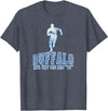 Vintage Buffalo Rugby Merch Vintage Buffalo Rugby with Rugby Player T-Shirt - Heather Blue