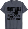 Montana Is Calling And I Must Go! Montana Is Calling & I Must Go Bear Mountains Vintage Gift T-Shirt - Heather Blue