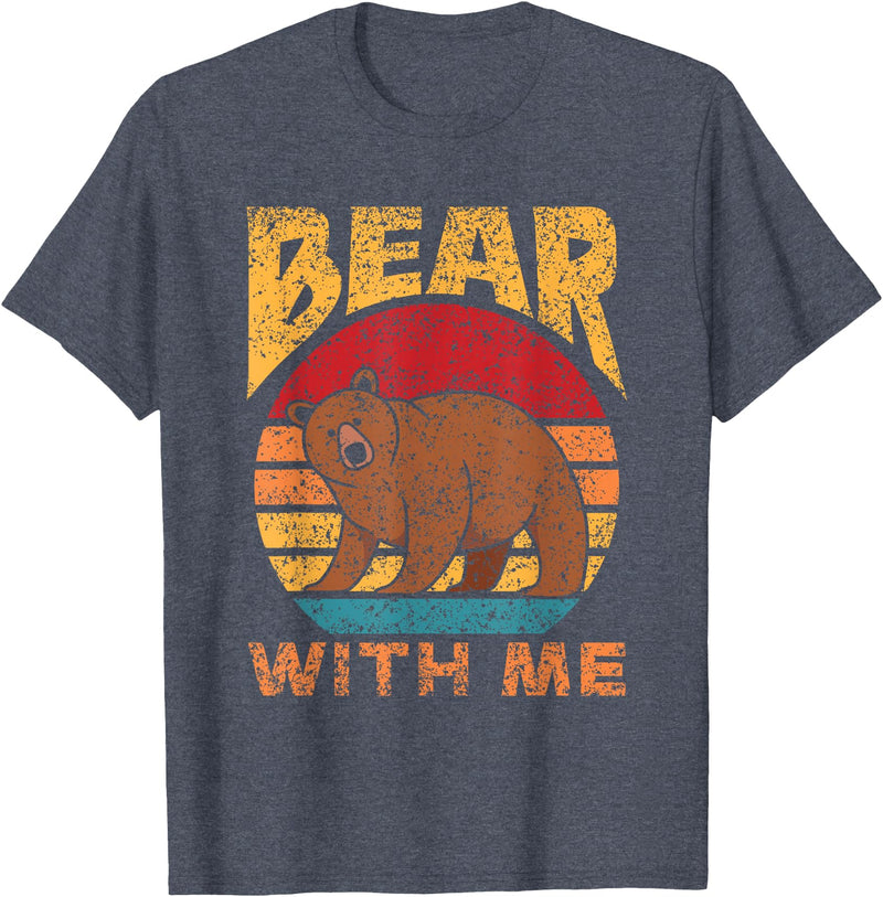 Bears Costume Bear Wild Humor Bear With Me Pun Bears Animal Lover Bear T-Shirt - Heather Blue