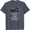 Cow Angus Tagging Things Way Before It Was Cool Black Angus T-Shirt - Heather Blue