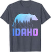 We Love Idaho Idaho Bear Grizzly Pride Outdoor Hiking Nature Vintage T-Shirt - Heather Blue