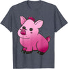 Repugly Hubert the Wobbly Pig T-Shirt - Heather Blue