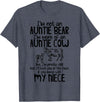 I'm Not An Auntie Bear I'm More Of An Auntie Cow T-Shirt - Heather Blue