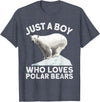 Polar Bear Gift Polar Bear Accessories & Stuff Cool Polar Bear For Boys Kids Polar Bear Lover Arctic Animal T-Shirt - Heather Blue
