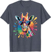 Safari Animal Art Giraffe Sunglasses Funny Giraffe Lover Safari Animal Animal T-Shirt - Heather Blue