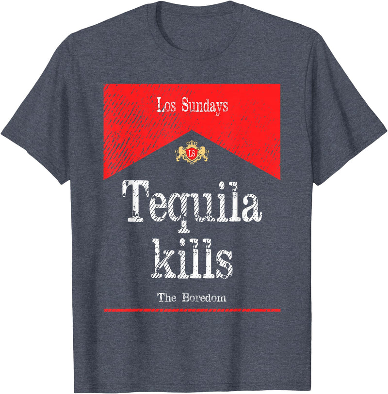 Kills The Boredom T-Shirt - Heather Blue