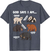 Christian Bears Lover Gift God Says I Am Bears Lover Men Women Christian T-Shirt - Heather Blue