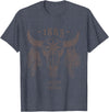 Slay It Honestly Tees 1883 Boho Cow Skull Cute Country Western Yellowstone Graphic T-Shirt - Heather Blue