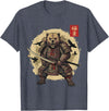 Anime Shirts For Men Women Kids Gifts Samurai Bear Shirt Warrior Vintage Graphic Japanese Men T-Shirt - Heather Blue