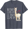 Llama Family Tees NYC Mama Llama Gift Funny Matching Family Tribe Mom Mommy Mum T-Shirt - Heather Blue