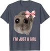 I'm Just a Girl Hamster FUNNY T-Shirt - Heather Blue
