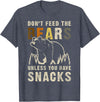 Bear Community Bear Brotherhood Gay Men Gifts Gay Bear Pride Don't Feed Bears Funny Bear Flag T-Shirt - Heather Blue