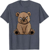 Colorful Grizzly Bear Art I Kids Grizzly Bear Grumpy Grizzly Bear T-Shirt - Heather Blue