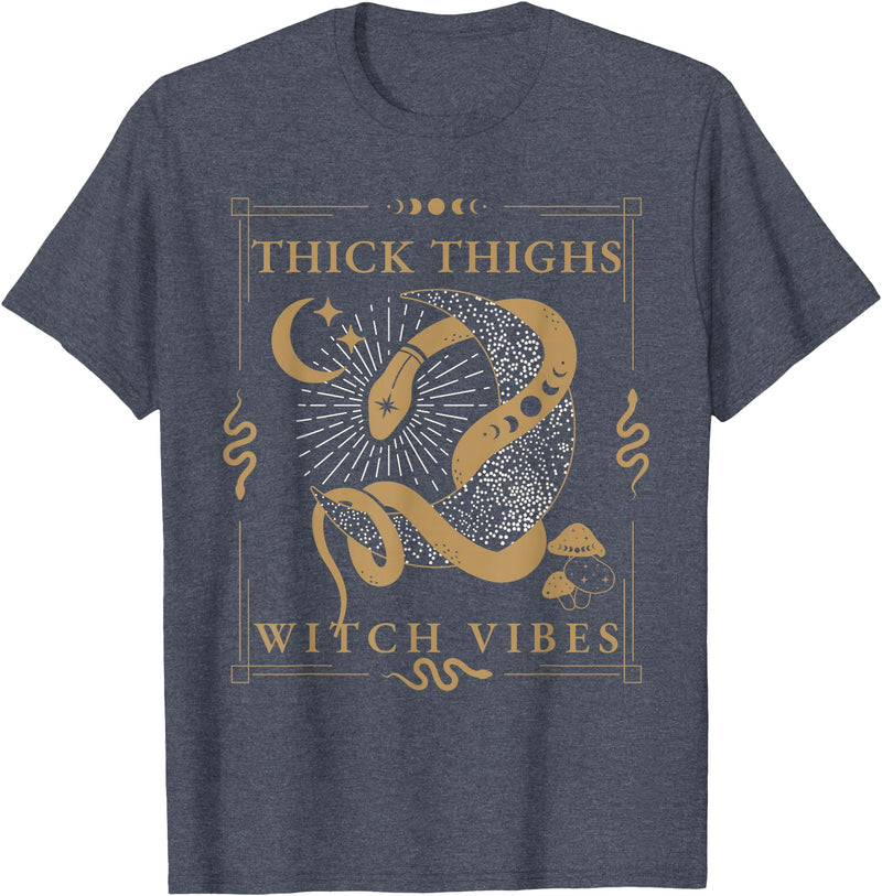 Snakes & Tarot Aesthetic Thick Thighs Witch Vibes Snakes & Tarot Tattoo Aesthetic Thick Thighs Witch Vibes T-Shirt - Heather