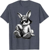 Bunny with Sunglasses Cap Easter Day Gifts for Men Boy Kids T-Shirt in Heather Blue
