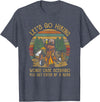 Let's Go Hiking Worst Case Scenario You Get Eaten By A Bear T-Shirt - Heather Blue