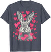 I Love Bunny Rabbit Lover T-Shirt in Heather Blue