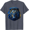 Lions, Astrology And Horoscope Tees Lion colorful lions King Of Animals From Africa T-Shirt - Heather Blue