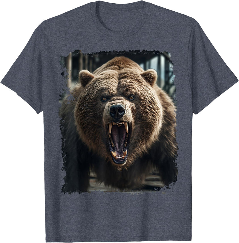 Noah&Friends Vintage Bear T-Shirt - Heather Blue