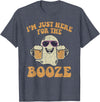 I'm Just Here For The Booze Halloween Beer T-Shirt - Heather Blue