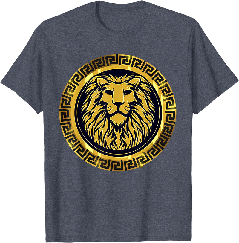 Open Mind GOLDEN LION KING T-Shirt - Heather Blue