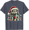 Holland Lop Rabbit Chew Christmas Light Vintage Artistic T-Shirt in Heather Blue