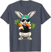 Funny Easter Bunny with Carrot Rabbit Easter Boys Kids Men T-Shirt in Heather Blue