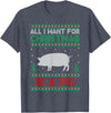 Pig Ugly Sweater Christmas Gifts All I Want for Xmas is a Pig Ugly Christmas Sweater T-Shirt - Heather Blue