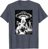 Hamster UFO | Funny Invasion Meme Alien Hamster UFO Selfie T-Shirt - Heather Blue