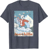 ICEE Bear Ice Boarding Just Chillin' T-Shirt - Heather Blue