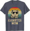 Vintage Hamster Mom Hamster Lovers Mommy Mother's Day T-Shirt - Heather Blue