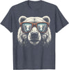 Funny Polar Bear Lover Polar Bear with Sunglasses T-Shirt - Heather Blue