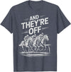 Horse Racing Design, Horses Race Lover Funny Horse Racing Design for Men Women Kid Horse Race Lover T-Shirt - Heather Blue