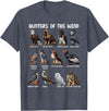 Bird Lover Hunters of the Wind Birds of Prey Falcon Owl Birding Raptors T-Shirt - Heather Blue
