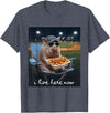 Funny Men Women Pig Baseball Outfit Funny Pig Baseball I Live Here Now T-Shirt - Heather Blue
