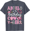 CowGirl Birthday Family Matching Abuelo Of The Birthday Cow-Girl Rodeo Abuelo Bday Party T-Shirt - Heather Blue