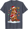 Highland Cow Christmas Winter Tree Farm Women Girl Funny Xmas Merry Moo Cows Highland Cow Christmas Snowman T-Shirt -