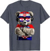 Croatia Flag Clothes Clothing for Men & Women Croatian Flag Bear Sunglasses Souvenirs Products Croatia T-Shirt - Heather Blue