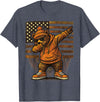 Vintage Dabbing Bear Retro Humor Gift Co Vintage Dabbing Bear Funny Retro Graphic T-Shirt - Heather Blue